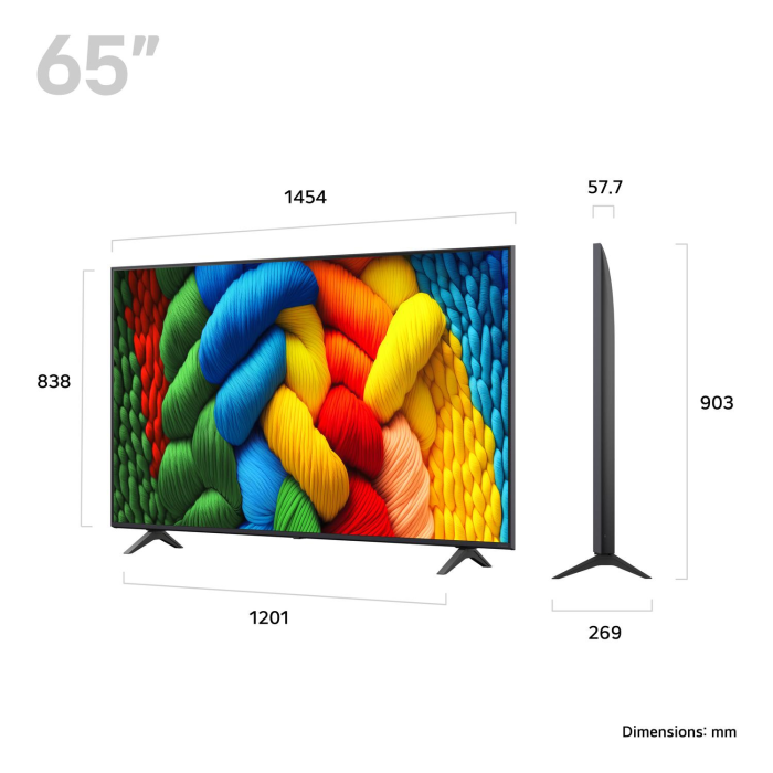 LG 65NANO80A6B.AEK 65inch 4K Ultra HD Nanocell Smart TV