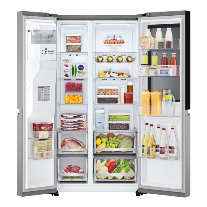 LG GSGV81PYLL InstaView 635L Door-in-Door Fridge Freezer, Shiny Steel