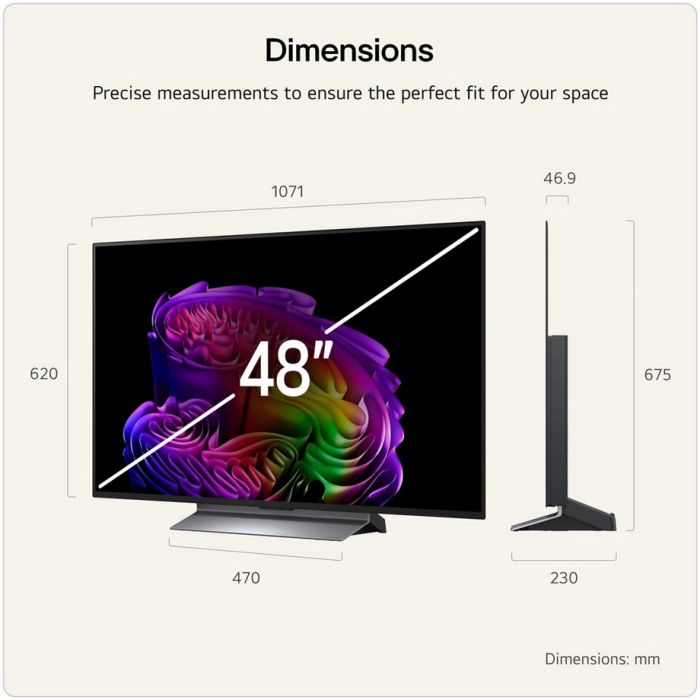 LG OLED48G66LS.AEK 48inch 4K OLED evo AI Stand version Smart TV (2026)