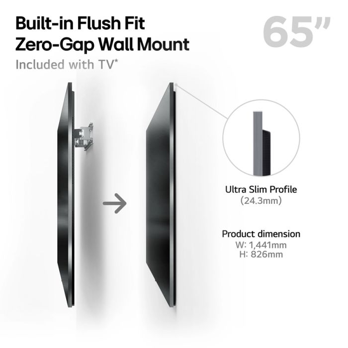 LG OLED65G54LW.AEK 65inch OLED evo AI G5 4K Smart TV 2025 - Wall Mount Version