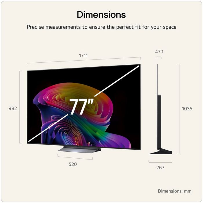 LG OLED77C66LB.AEK 77inch 4K OLED 4K OLED evo AI Smart TV (2026)