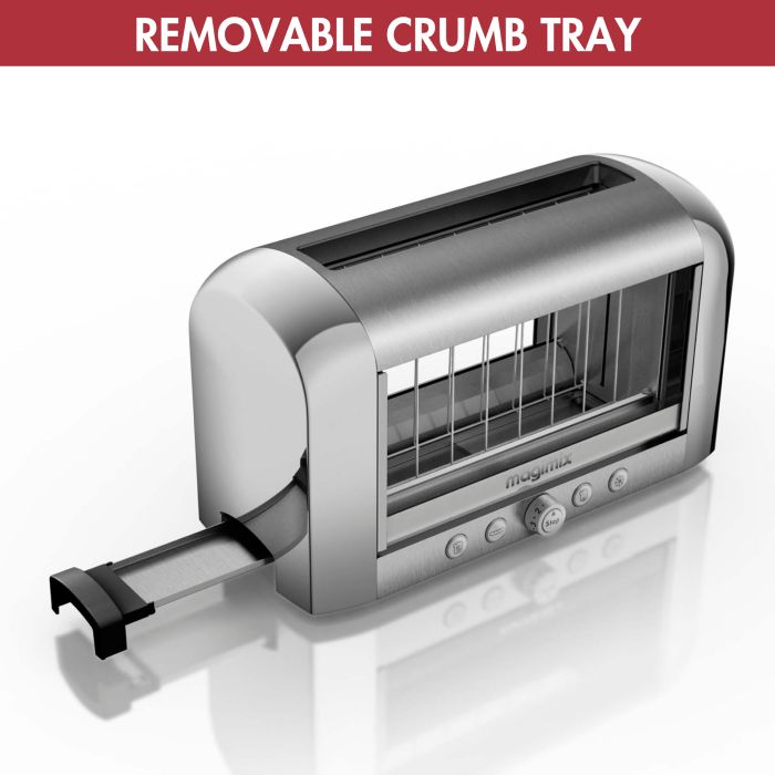 Magimix 11526 TOASTER 2-Slice Vision Toaster with Glass Window, Stainless S