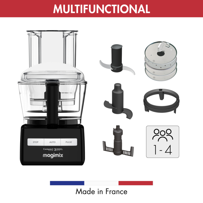 Magimix 18373 BLACK 3200XL BlenderMix Food Processor, Black