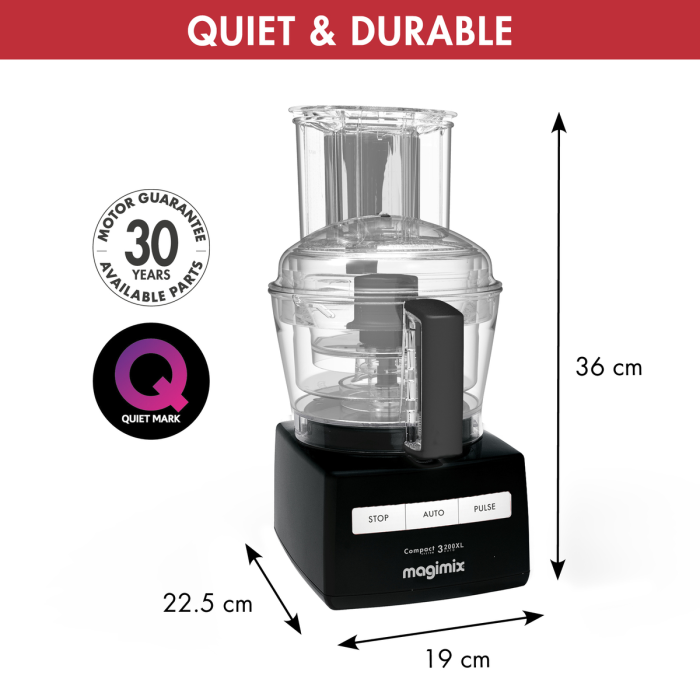 Magimix 18373 BLACK 3200XL BlenderMix Food Processor, Black