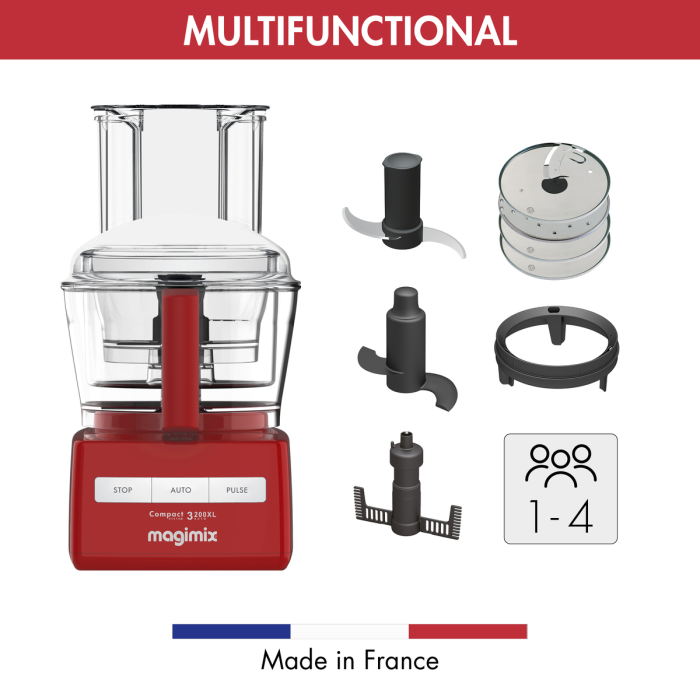 Magimix 18374 RED 3200XL BlenderMix Food Processor, Red