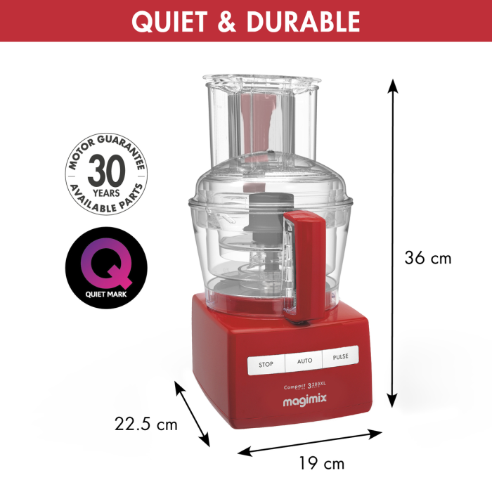 Magimix 18374 RED 3200XL BlenderMix Food Processor, Red