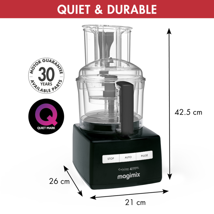 Magimix 18473 BLACK 4200XL BlenderMix Food Processor, Black