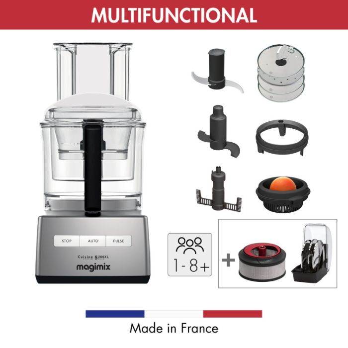 Magimix 18714 5200XL Premium BlenderMix Food Processor, Satin