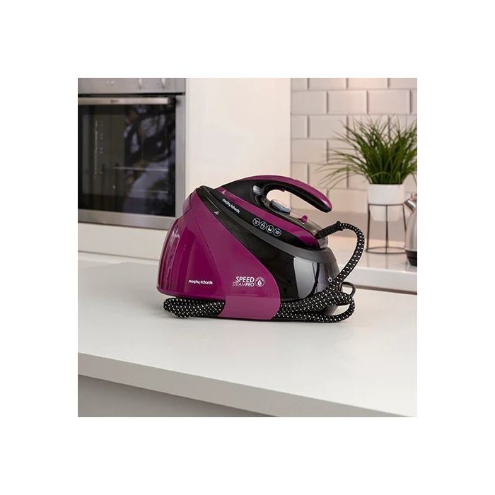 Morphy Richards 332102 1.7L Speed steam pro 7 Bar auto clean mulberry, 600g steam boost, 3100W