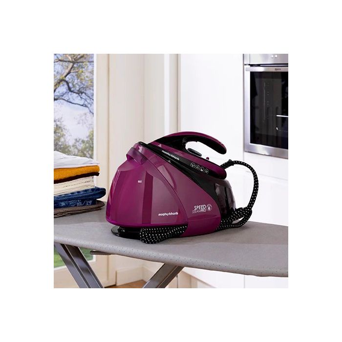 Morphy Richards 332102 1.7L Speed steam pro 7 Bar auto clean mulberry, 600g steam boost, 3100W