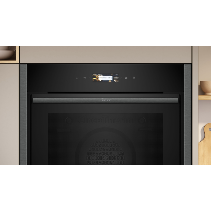 Neff B54CR71G0B 60cm Slide and Hide Built In Electric Single Oven