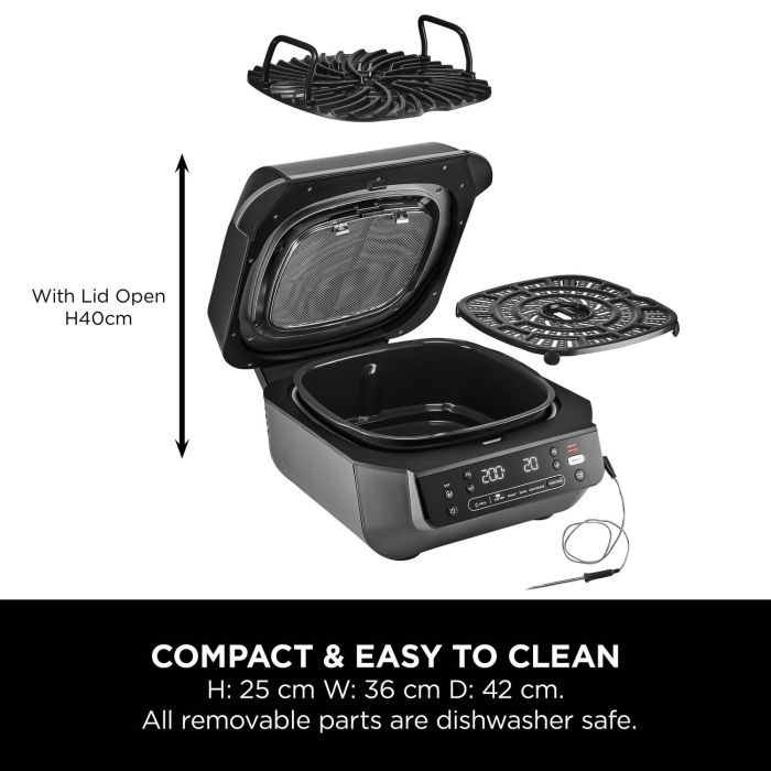 Ninja EG351UK Grill & Air Fryer - Black/Silver