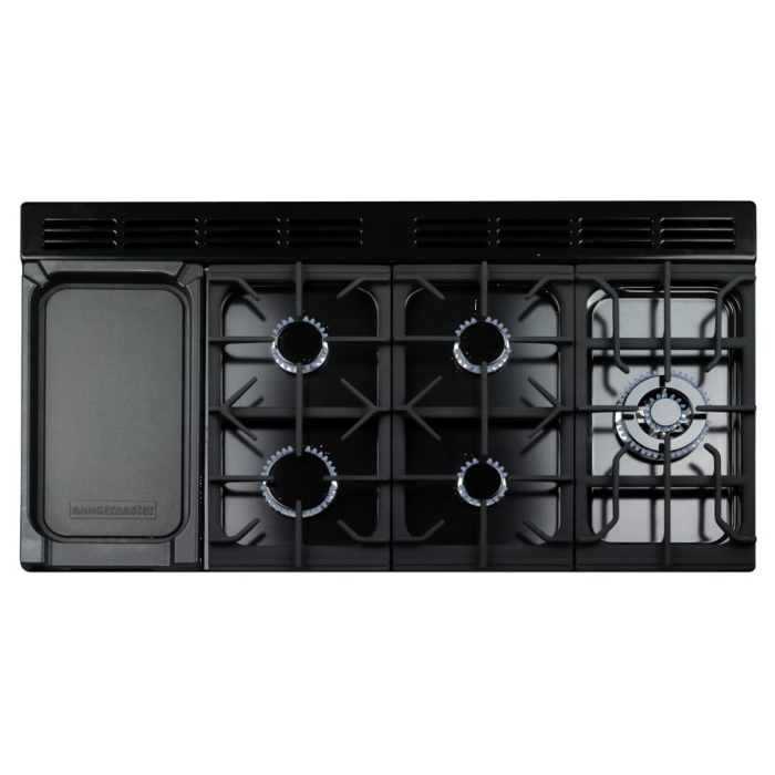 Rangemaster CDL110DFFCR/B CLASSIC DELUXE 110cm Dual Fuel Range Cooker, Cream/B