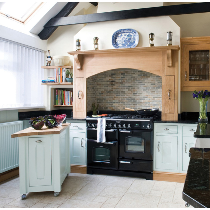 Rangemaster CDL110DFFMG/C CLASSIC DELUXE 110cm Dual Fuel Cooker, Mineral Green