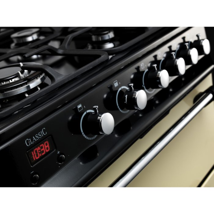 Rangemaster CLA60DFFCR/C Classic 60cm Dual Fuel Freestanding Cooker, Cream