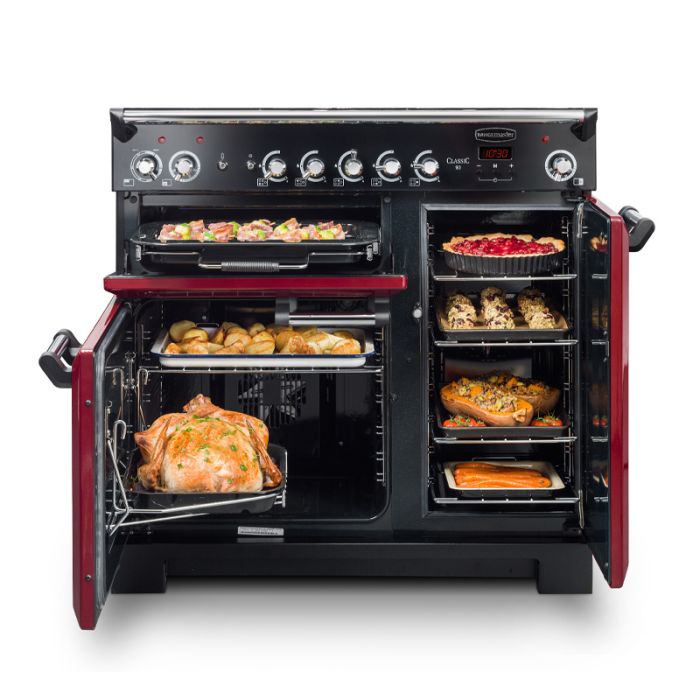 Rangemaster CLA90EICR/C (116950) CLASSIC 90cm Induction Range Cooker, Cream  - Chrome Trim