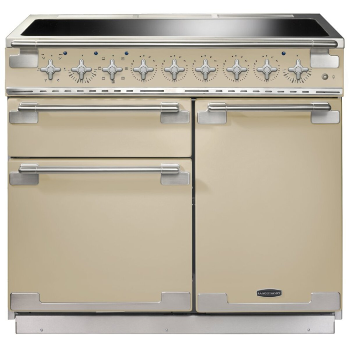 Rangemaster ELS100EICR Elise 100cm Induction Range Cooker, Cream/Chrome