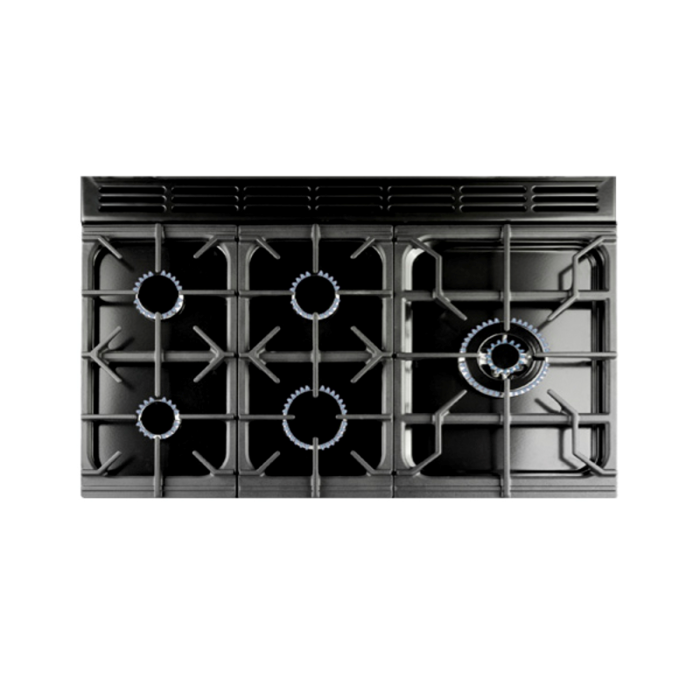 Rangemaster KCH100DFFSS/C Kitchener 100cm Dual Fuel Range Cooker, Stainless Steel