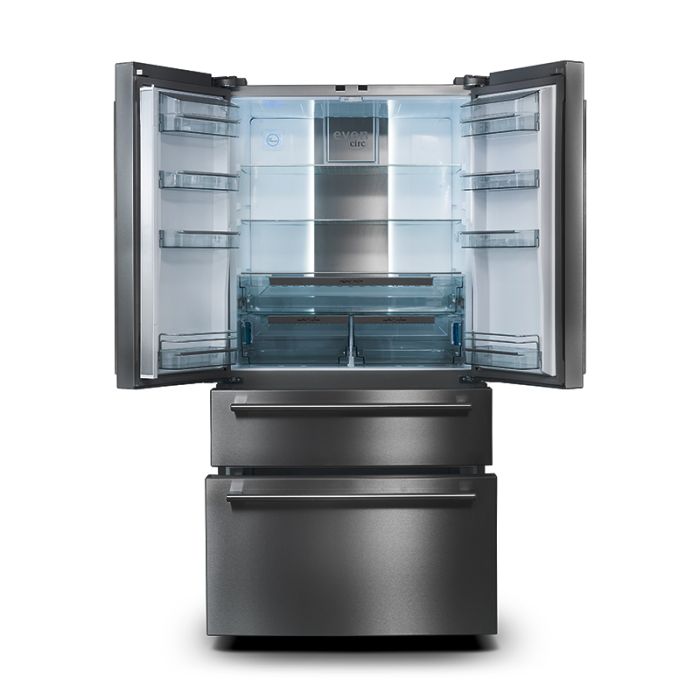 Rangemaster RDXD21DI/C Premium 608L French Door Fridge Freezer, Dark Inox