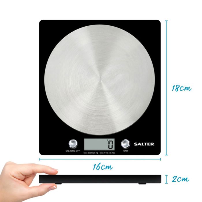 SALTER 1036BKSSDREU16 Electronic Kitchen Scales - Black