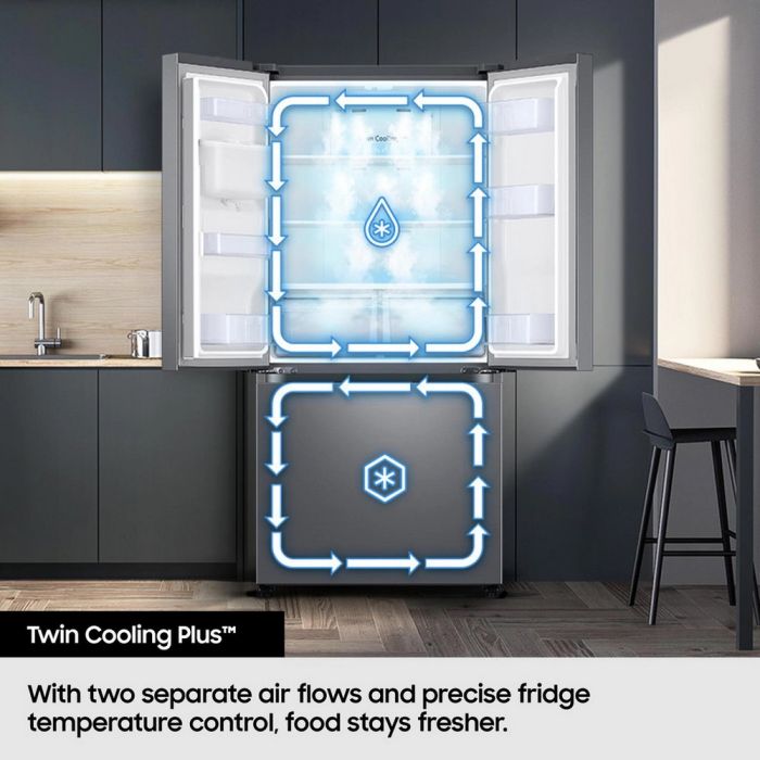Samsung RF24BB620EB1EU 90.8cm 70/30 Total No Frost American Fridge Freezer - Black