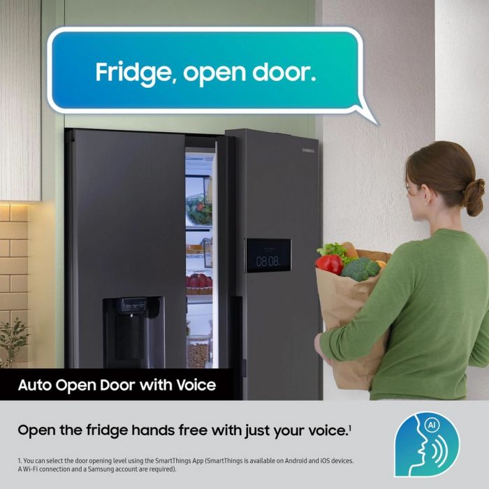 Samsung RS90F64EEFEU 91.2cm 60/40 Total No Frost American Fridge Freezer - Silver