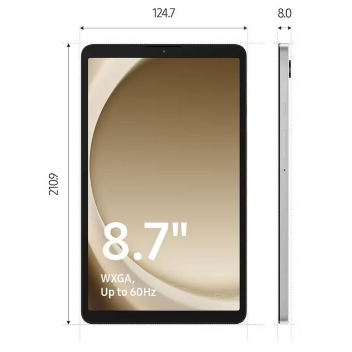 Samsung SM-X115NZSAEUB Galaxy Tab A9 (8.7inch, LTE), 64 GB, Silver