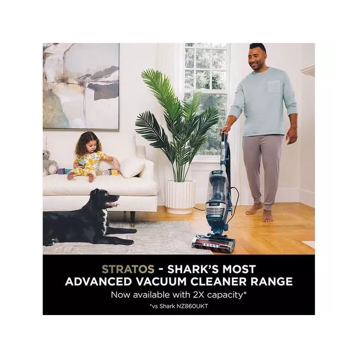 Shark AZ3000UKT Shark Stratos XL Anti Hair Wrap Plus Anti-Odour Upright Vacuum - Navy Blue