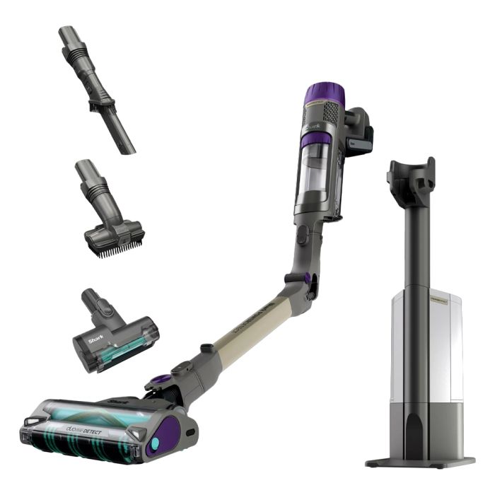 Shark IP3251UKT PowerDetect Clean + Empty Cordless Pet Vacuum Cleaner - 70 Minutes Run Time, White/Java Grey