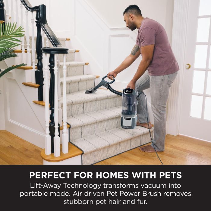 Shark NZ780UKT Anti Hair Wrap Plus Upright Pet Vacuum with Lift-Away  - Smoky Grey