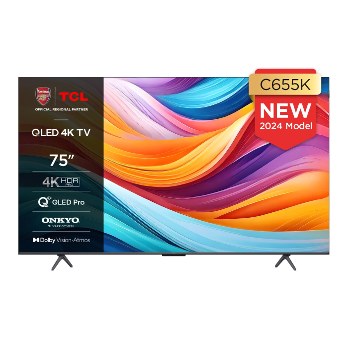 TCL 75C655K 75inch 4K QLED HDR Pro Android TV