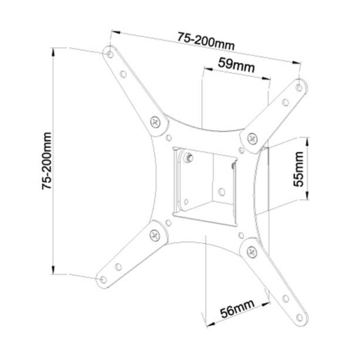 Vivanco WT3225 Tiltable Wall Bracket for 10inch - 32inch TVs