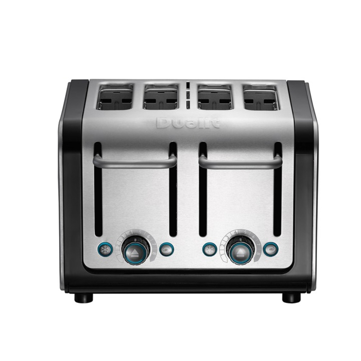Dualit 46505 ARCHITECT 4 Slot Toaster, Black/Stainless Steel