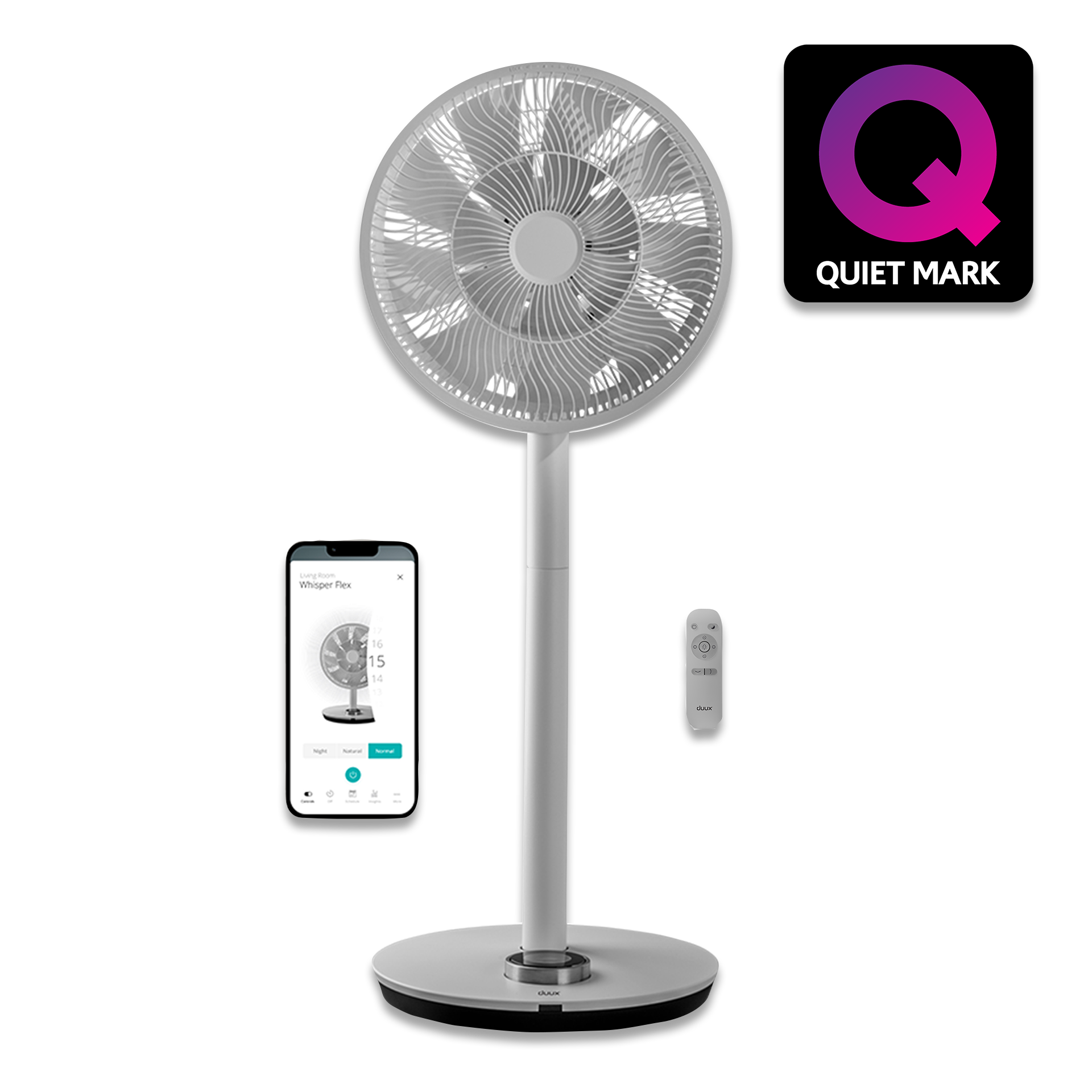 Duux DXCF19UK Whisper Flex Smart Fan Cool Grey