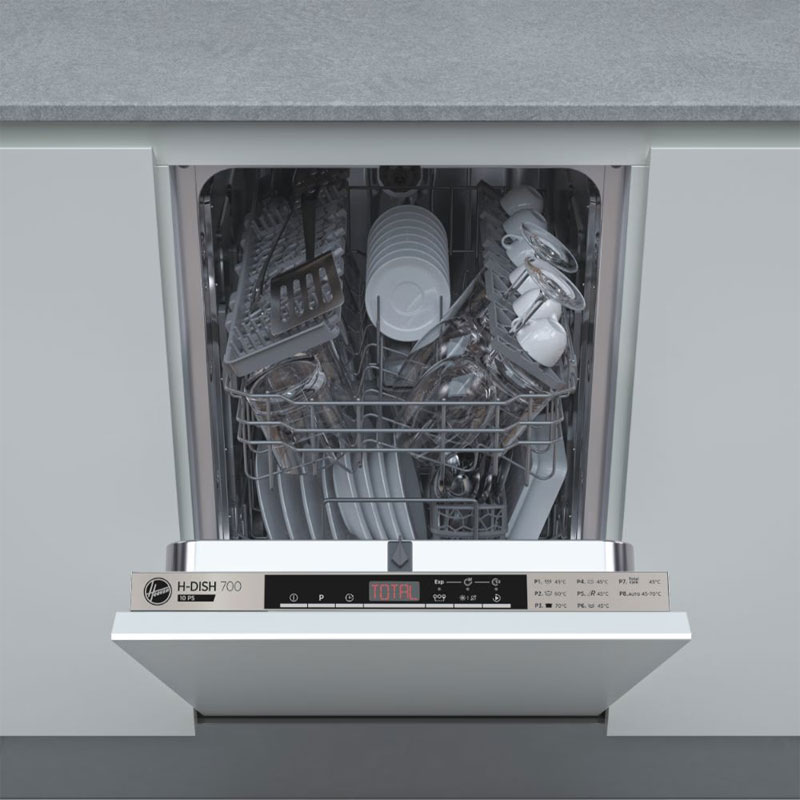 Hoover HDIH 2T1047-80 E Rated 45cm SlimLine Dishwasher, 10 place settings
