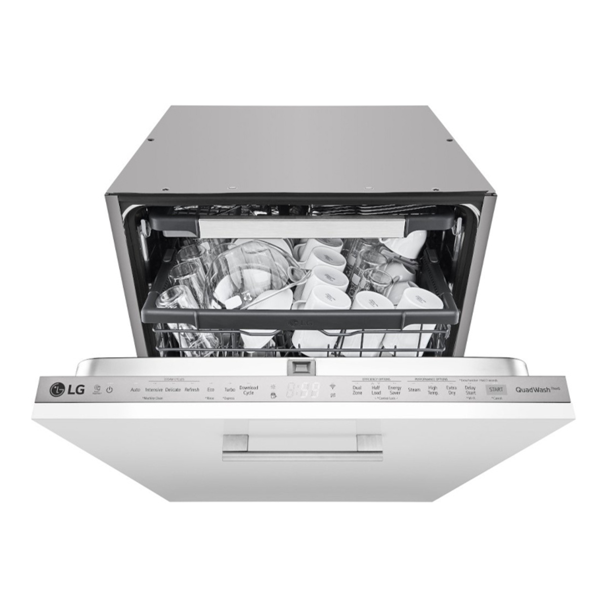 LG DB325TXS E Rated 60cm TrueSteam QuadWash Built-in Dishwasher
