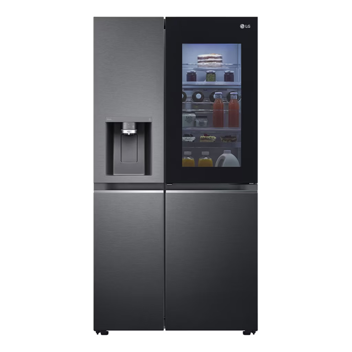 LG GSXV90MCDE 635L InstaView Door-in-Door Fridge Freezer, Matte Black