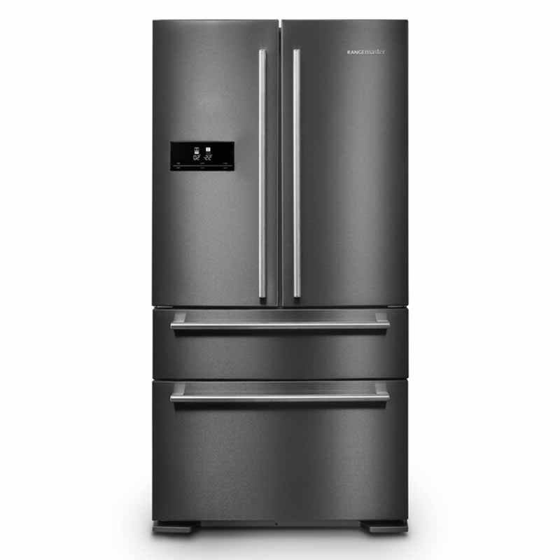 Rangemaster RDXD21DI/C Premium 608L French Door Fridge Freezer, Dark Inox