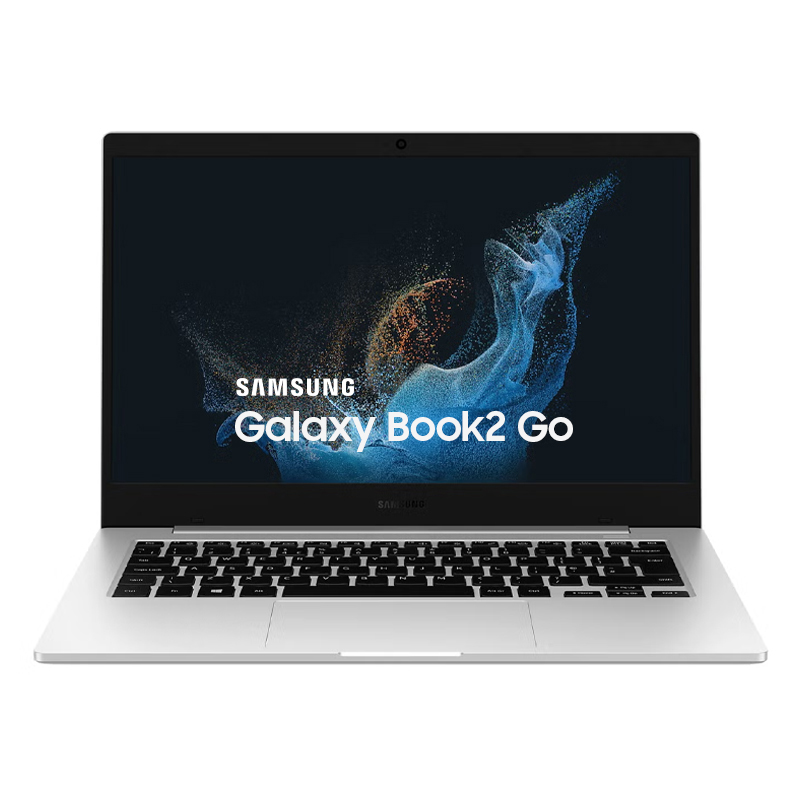 Galaxy Book2 Go, 14" FHD Anti-Glare Screen, Snapdragon 7c+, 4GB RAM, 128GB SSD, Silver