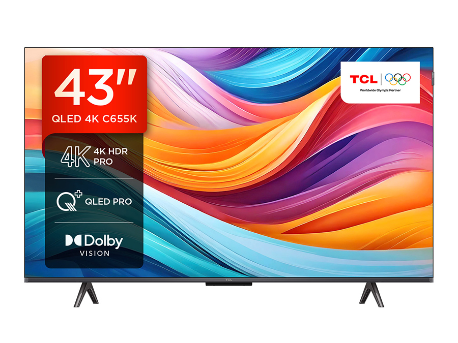 TCL 43C655K 43" 4K QLED HDR Pro Android TV