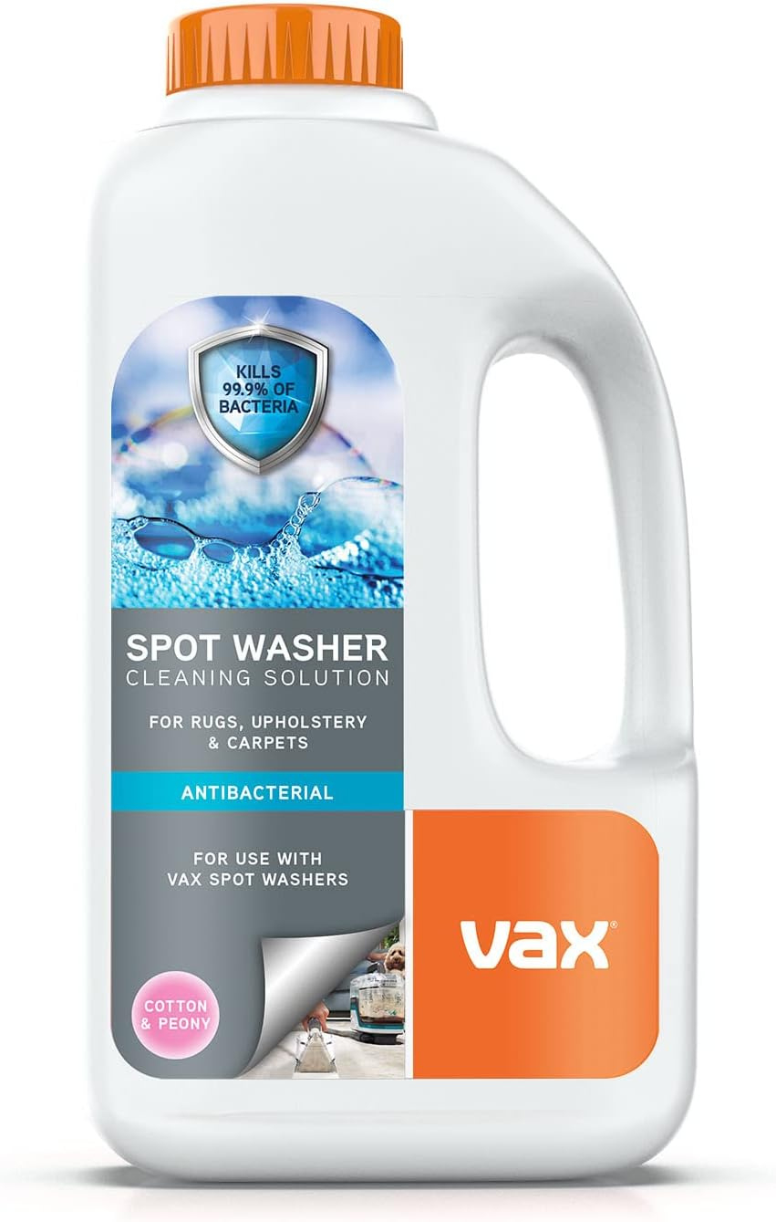 VAX 1-9-142885 Spotwash Antibacterial Solution 1.5L COTTON & PEONY