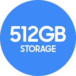 512GB Storage Label 512GB Storage Label