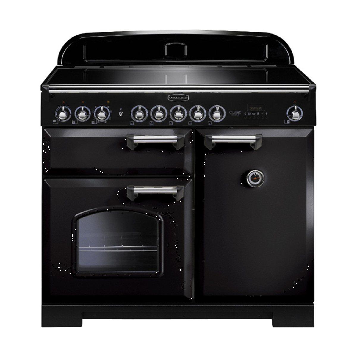 95920 CLASSIC Deluxe 100cm Induction Range Cooker, Black/Chrome Trim