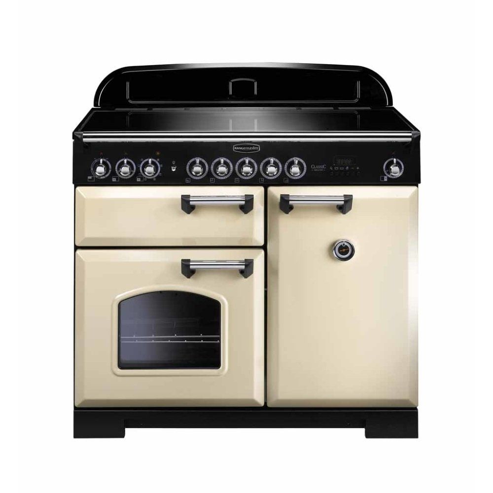 95930 CLASSIC Deluxe 100cm Induction Range Cooker, Cream/Chrome Trim