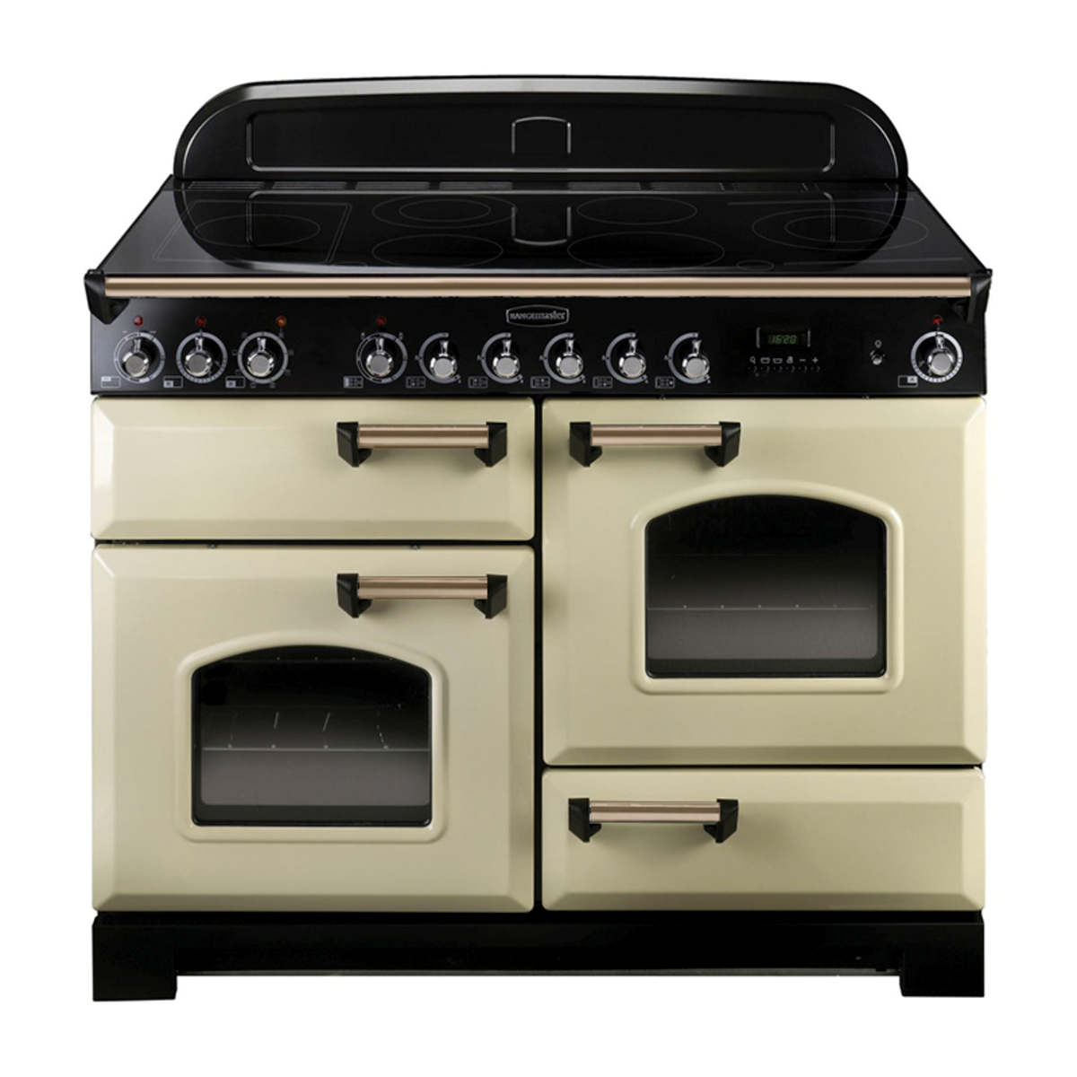 81350 CLASSIC Deluxe 110cm Ceramic Range Cooker Cream Brass Trim