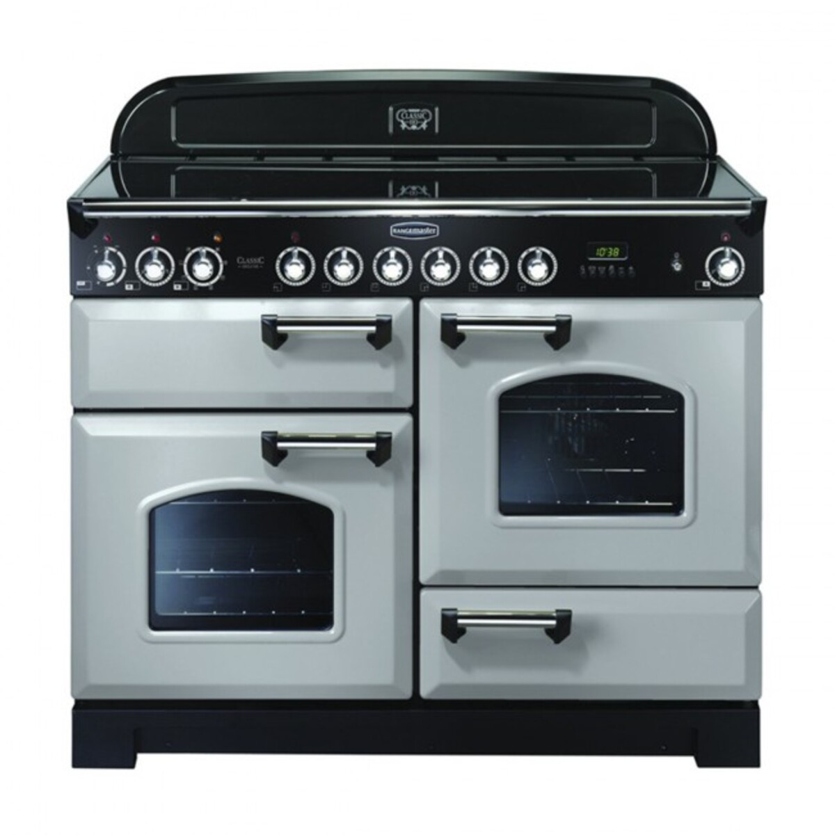 100660 CLASSIC Deluxe 110cm Ceramic Range Cooker, Royal Pearl/Chrome Trim
