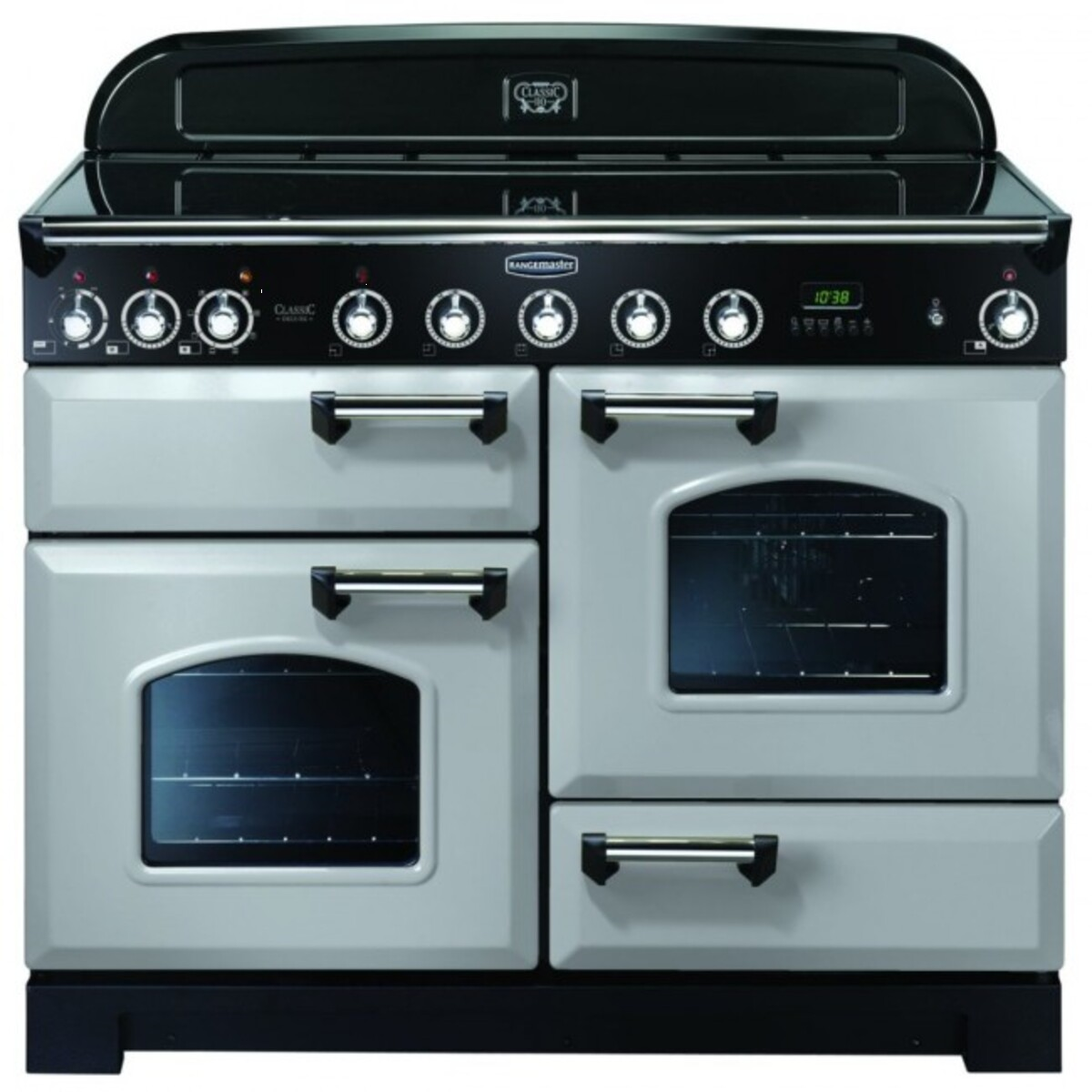 100670 CLASSIC Deluxe 110cm Induction Range Cooker, Royal Pearl/Chrome Trim