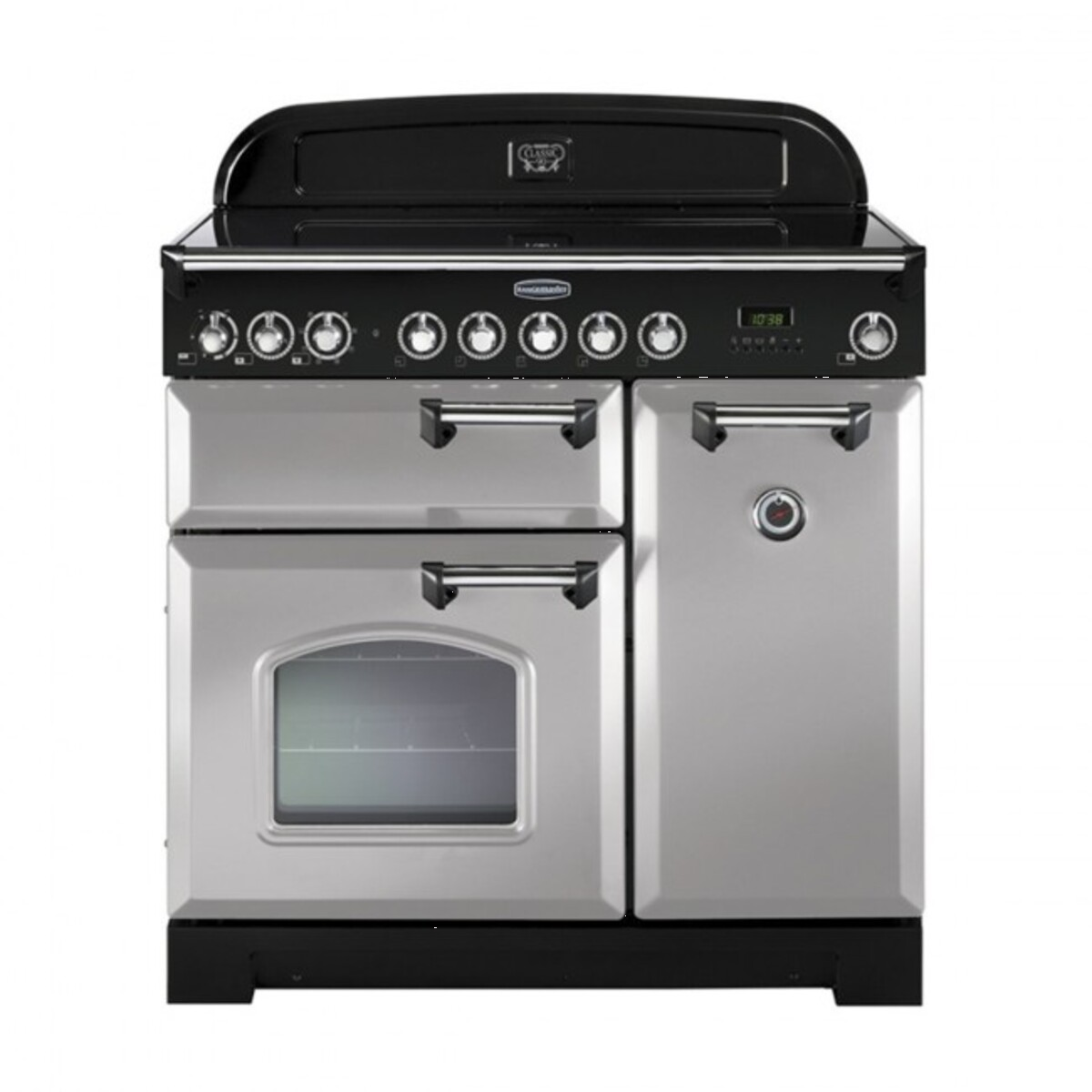 100620 CLASSIC Deluxe 90cm Induction Range Cooker, Royal Pearl/Chrome Trim