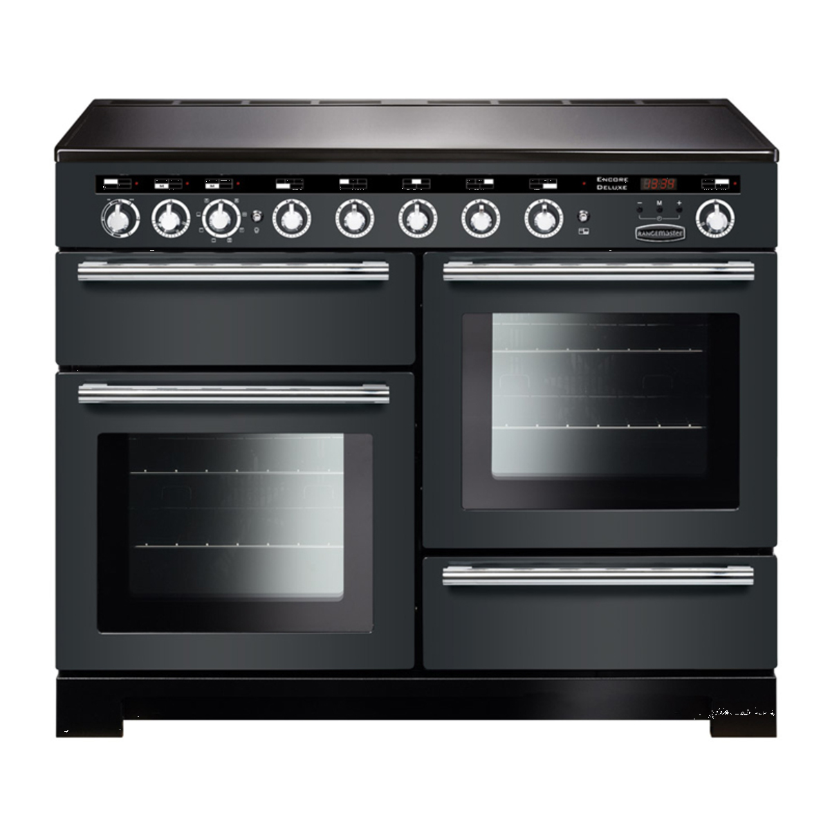 117390 ENCORE Deluxe 110cm Induction Range Cooker, Slate/Chrome Trim