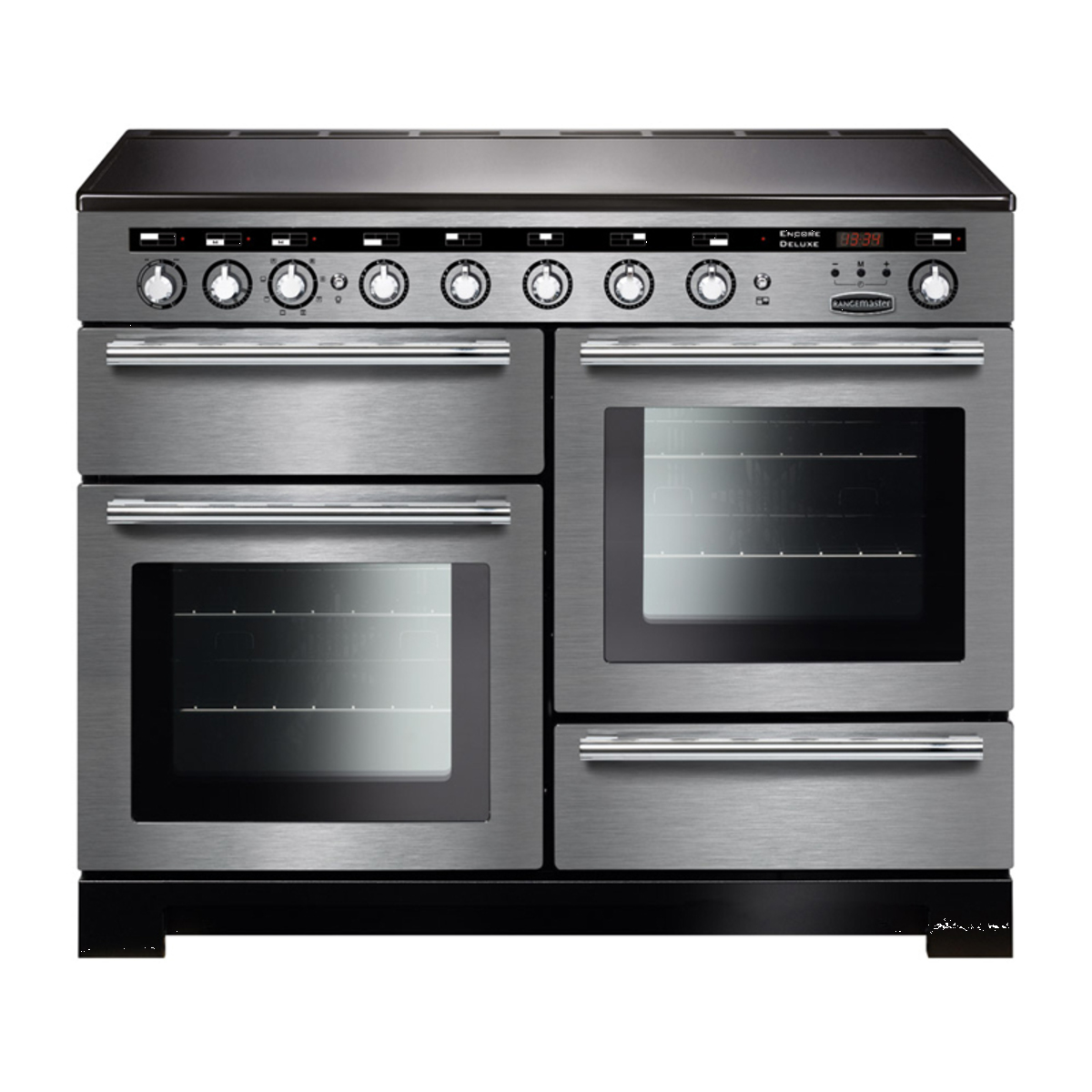 117410 Encore Deluxe 110Cm Induction Range Cooker, Stainless Steel/Chrome Trim